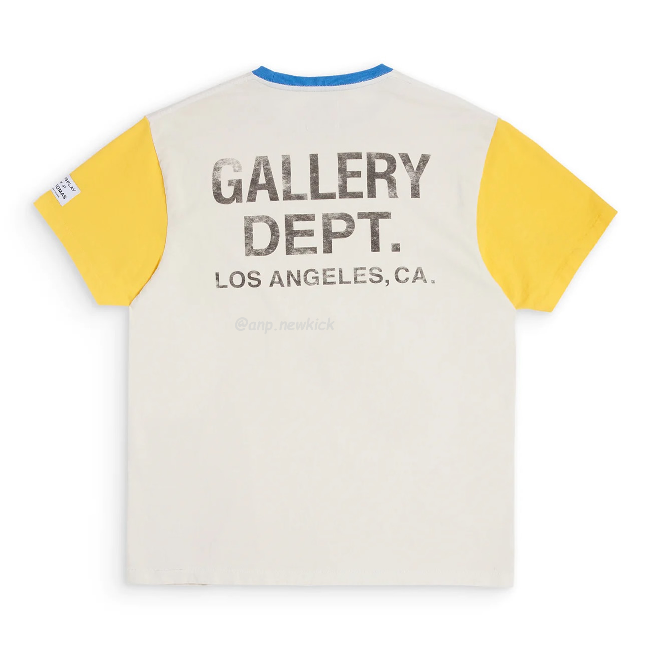 Gallery Dept X La Rams Color Block Tee Rams Co Branded Old Print Contrast Short Sleeve T Shirt (3) - www.newkick.vip